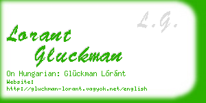 lorant gluckman business card